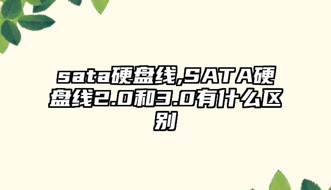 sata硬盤線,SATA硬盤線2.0和3.0有什么區(qū)別