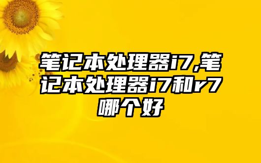 筆記本處理器i7,筆記本處理器i7和r7哪個(gè)好