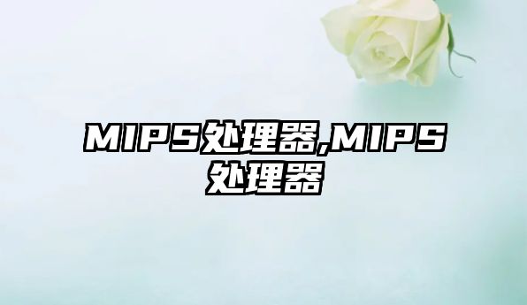 MIPS處理器,MIPS處理器