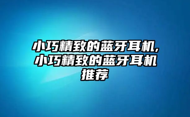 小巧精致的藍(lán)牙耳機(jī),小巧精致的藍(lán)牙耳機(jī)推薦